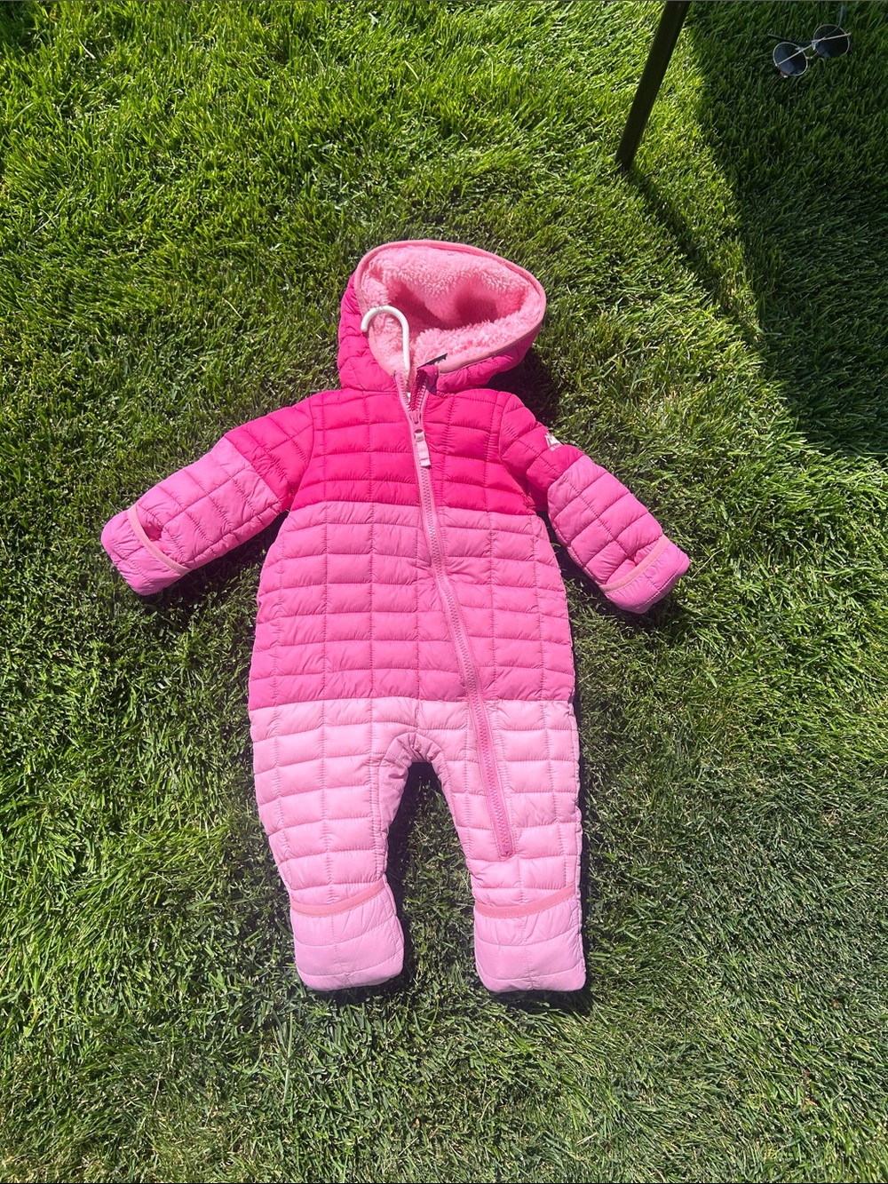 Snozu Pink Ombre Quilted Hooded One-Piece